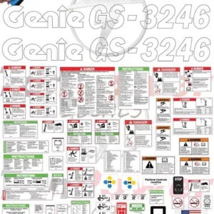 Fits Genie GS-3246 Scissor Lift Decal Kit