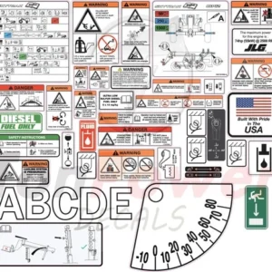 Fits JLG Telehandler Safety Decal Kit