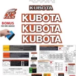Fits KUBOTA KX033-4 Decal Kit MINI EXCAVATOR