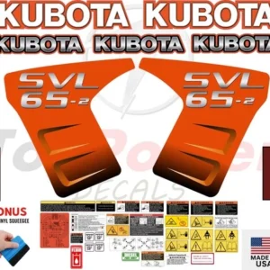 Fits KUBOTA SVL65-2 Decal Kit Skid Steer