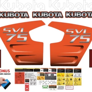 Fits KUBOTA SVL75 Decal Kit Skid Steer