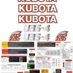 Fits KUBOTA U35-4 Decal Kit MINI EXCAVATOR