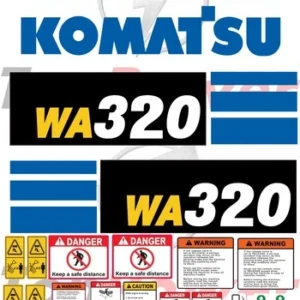 Fits Komatsu WA320-8 Decal Kit Wheel Loader Decals