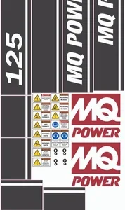 Fits Multiquip Generator WhisperWatt Decals DCA 125 Replacement Sticker Set