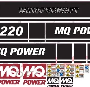 Fits Multiquip Generator WhisperWatt Decals DCA 220 Replacement Sticker Set