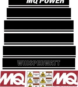 Fits Multiquip Generator WhisperWatt Decals DCA 25 KVA Replacement Sticker Set
