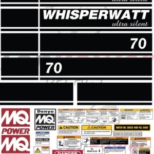 Fits Multiquip Generator WhisperWatt Decals DCA-70 - TIER 3 Ultra silent model