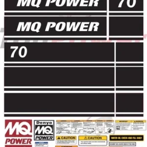 Fits Multiquip Generator WhisperWatt Decals DCA70 Replacement Sticker Set Tier4F