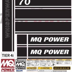 Multiquip Generator WhisperWatt Decals DCA70 Tier4i