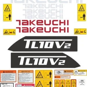 Fits Takeuchi TL10V2 Decal Kit Skid Steer
