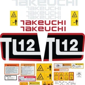 Fits Takeuchi TL12 Decal Kit Skid Steer