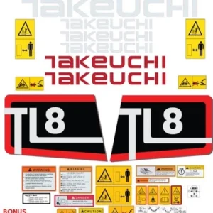 Fits Takeuchi TL8 Decal Kit Skid Steer
