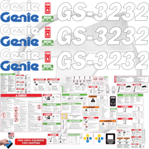 Fits Genie GS-3232 Decal Kit Scissor Lift Stickers