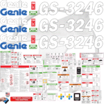 Fits Genie GS-3246 Decal Kit Scissor Lift Stickers