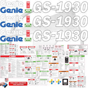 Fits Genie GS-1930 Decal Kit Scissor Lift Stickers