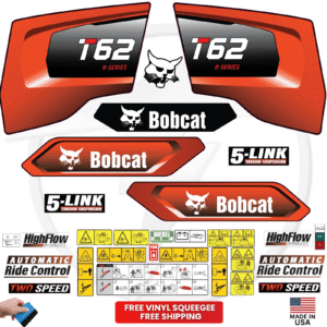 Fits Bobcat T62 Decal Kit Skid Steer Stickers