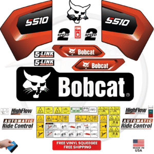 Fits Bobcat S510 Decal Kit Skid Steer Stickers