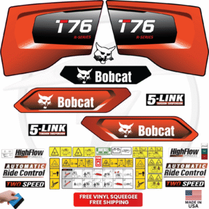 Fits Bobcat T76 Decal Kit Skid Steer Stickers