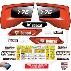 Fits Bobcat T76 Decal Kit Skid Steer Stickers