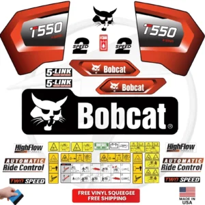 Fits Bobcat T550 Decal Kit Skid Steer Stickers