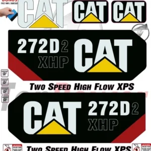 Caterpillar 272D2 XHP Skid Steer Sticker and Decal Kit