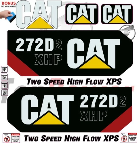 Caterpillar 272D2 XHP Skid Steer Sticker and Decal Kit