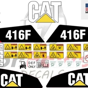 Caterpillar 416F Backhoe Loader Sticker and Decal Kit