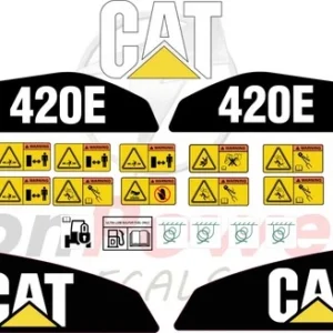 Fits Caterpillar 420E Backhoe Loader Decal Kit