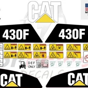 Fits Caterpillar 430F Backhoe Loader Decal Kit