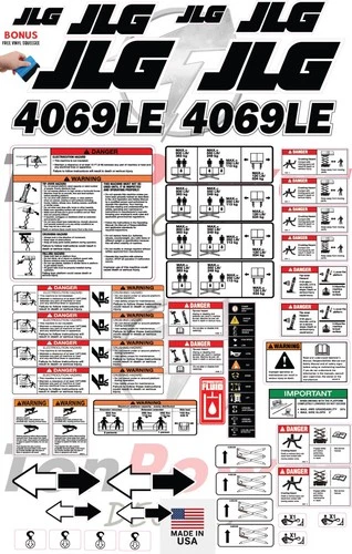 Fits JLG 4069LE Scissor Lift Sticker and Decal Kit