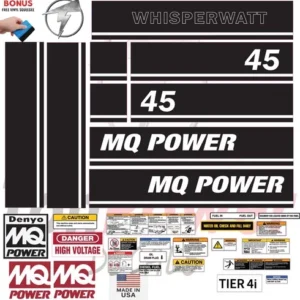 Fits Multiquip DCA-45 KVA Tier 4F Generator Sticker and Decal Kit