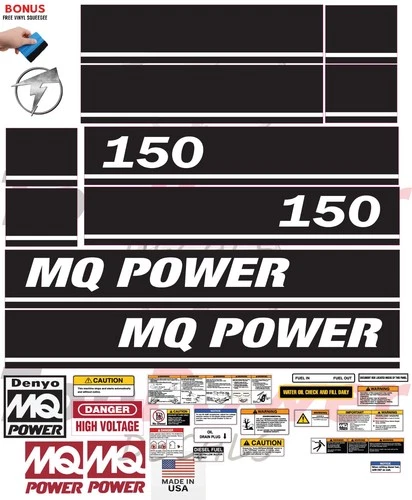 Fits Multiquip WhisperWatt DCA-150 Generator Sticker and Decal Kit
