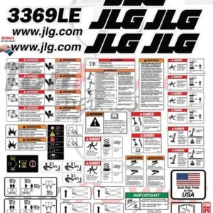 Fits JLG 3369LE Scissor Lift Sticker and Decal Kit