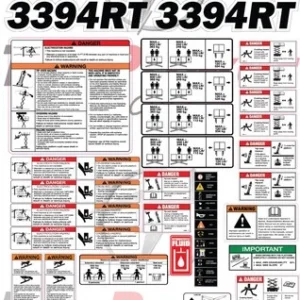 JLG 3394RT Scissor Lift Sticker and Decal Kit