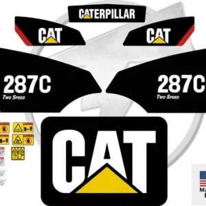 Caterpillar 287C Skid Steer Sticker and Decal Kit - Two Speed