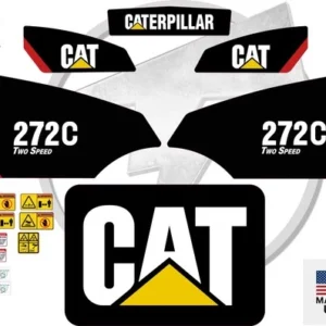 Fits Caterpillar 272C Skid Steer Sticker and Decal Kit – Two Speed