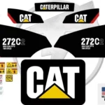 caterpillar-272c2-skid-steer-sticker-and-decal-kit-high-flow-xps-two-speed