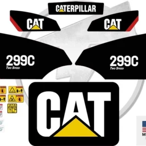 Fits Caterpillar 299C Skid Steer Sticker and Decal Kit