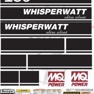 Multiquip 150 Generator Sticker and Decal Kit - Whisperwatt
