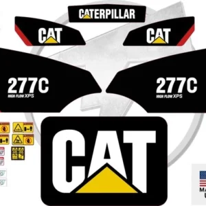 Fits Caterpillar 277C High Flow XPS Skid Steer Sticker and Decal Kit