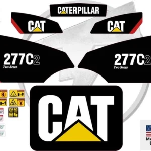 Fits Caterpillar 277C2 Two Speed Skid Steer Sticker and Decal Kit