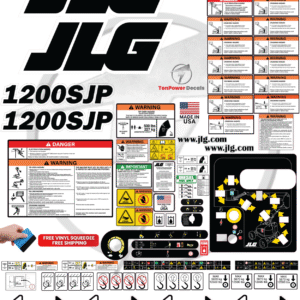 Fits JLG 1200SJP Boom Lift Sticker and Decal Kit