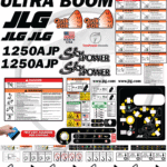 Fits JLG 1250AJP Decal Kit Boom Lift Stickers