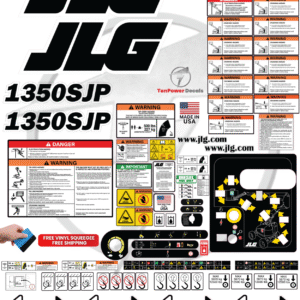 Fits JLG 1350JSP Boom Lift Sticker and Decal Kit