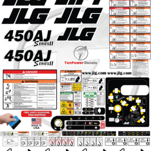 Fits JLG 450AJ Seri II Scissor Lift Sticker and Decal Kit
