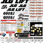 Fits JLG 600SJ Decal Kit Scissor Lift Stickers