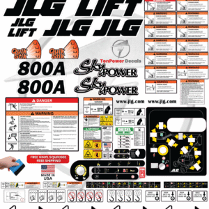 Fits JLG 800A Boom Lift Sticker and Decal Kit