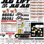 Fits JLG 860SJ Decal Kit Boom Lift Stickers
