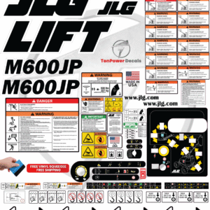 Fits JLG M600JP Boom Lift Sticker and Decal Kit