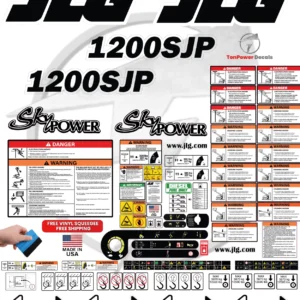 Fits JLG 1200SJP Decal Kit Boom Lift Stickers